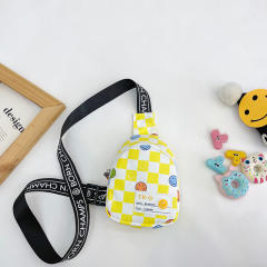 Summer colorful plaid pattern sling bag for kids