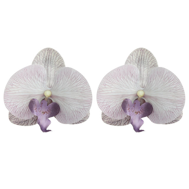 Holiday Phalaenopsis flower summer earrings