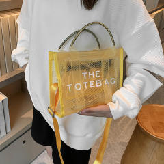 Summer candy color PVC waterproof handbag tote bag