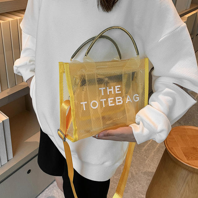 Summer candy color PVC waterproof handbag tote bag