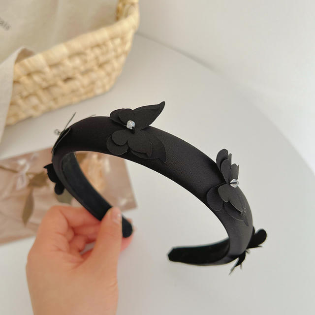 Korean fashion plain color butterfly padded headband