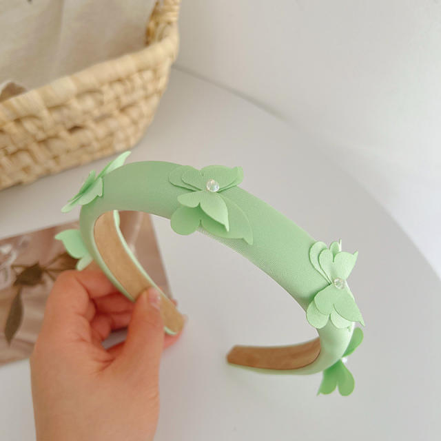 Korean fashion plain color butterfly padded headband