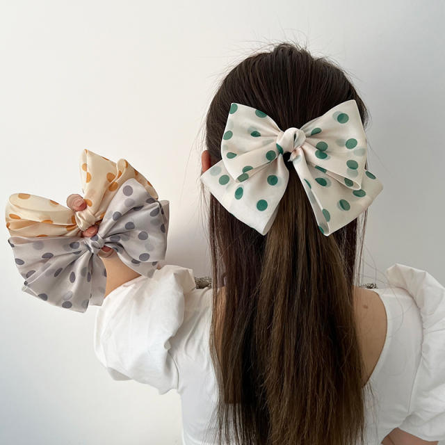 Spring design polka dots scrunchies headband