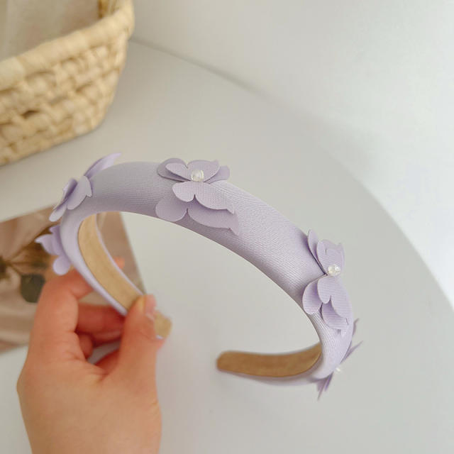 Korean fashion plain color butterfly padded headband