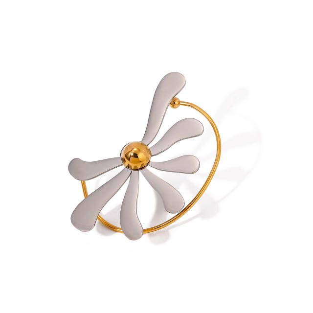 18KG mix color daisy flower stainless steel ear wrap