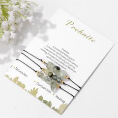 3pcs natural stone beaded best friends bracelet with card