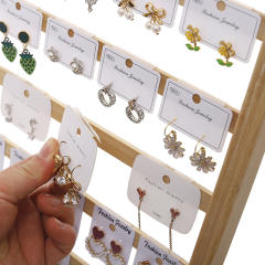 Multi layer bamboo material large display stand for jewelry