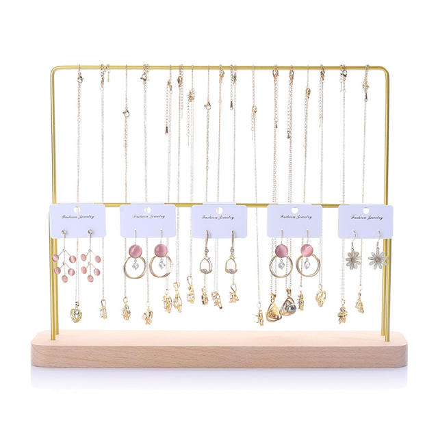 Multi layer wooden jewelry display stand
