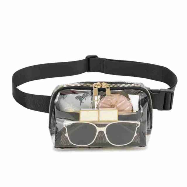 Summer waterproof colorful nylon clear bag clear belt bag for sport