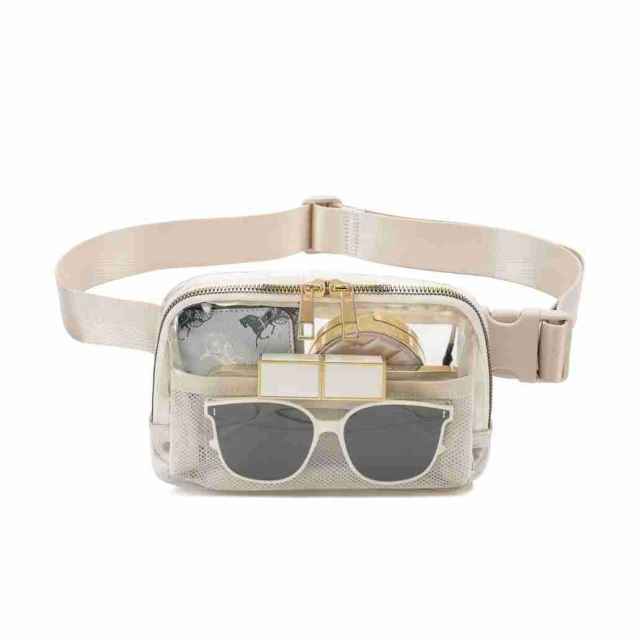 Summer waterproof colorful nylon clear bag clear belt bag for sport