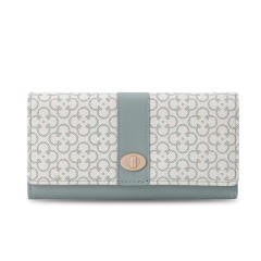 Korean fashion patterned pu leather women large wallet purse