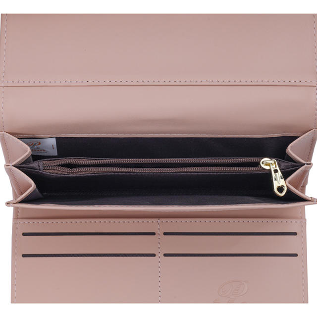 Korean fashion patterned pu leather women large wallet purse