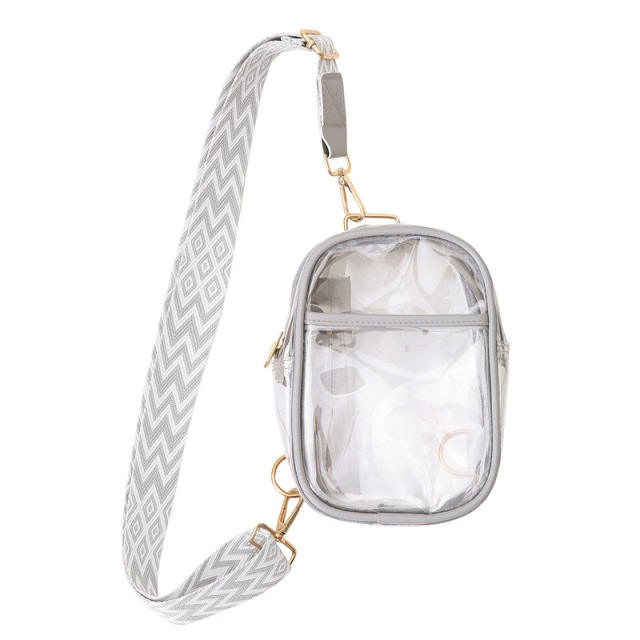 Hot sale summer PVC material clear sling bag beach bag