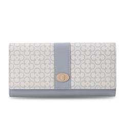 Korean fashion patterned pu leather women large wallet purse