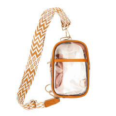 Hot sale summer PVC material clear sling bag beach bag
