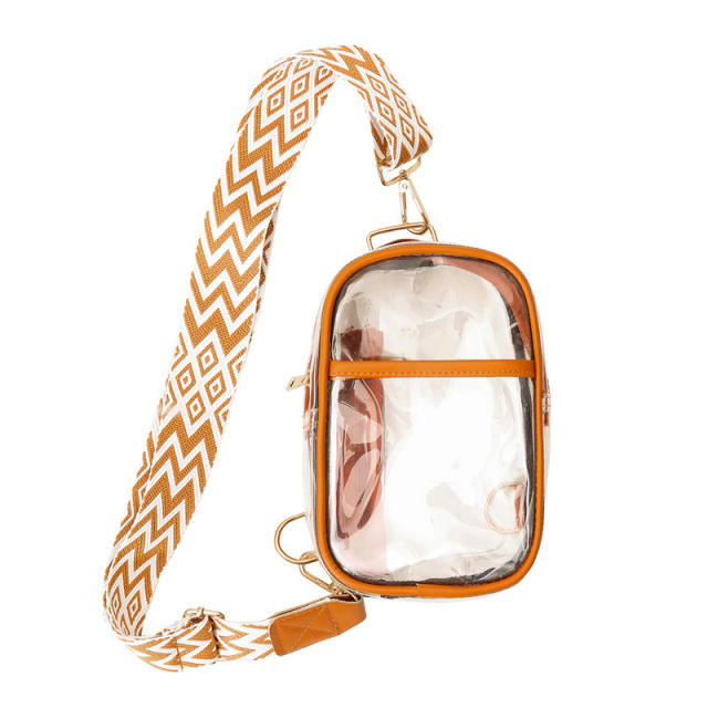 Hot sale summer PVC material clear sling bag beach bag
