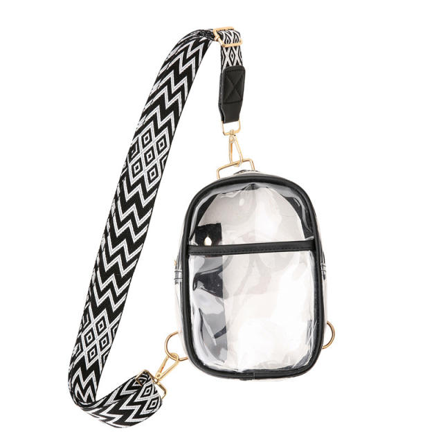 Hot sale summer PVC material clear sling bag beach bag
