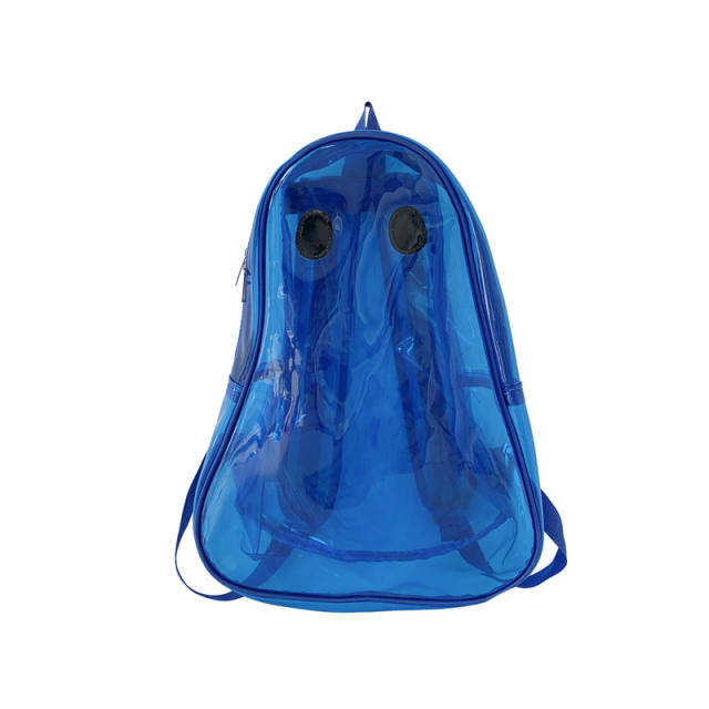 Funny black eye coloful PVC waterproof clear backpack