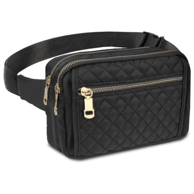 Elegant easy match quilted pattern funny pack waist bag