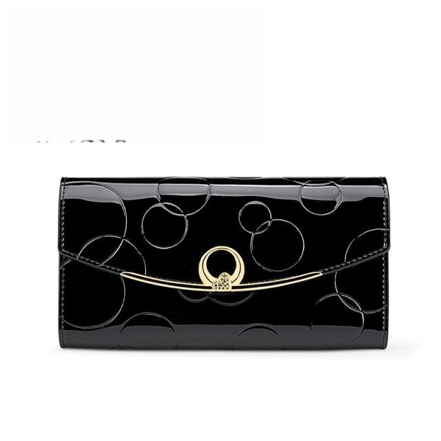 RFID Genuine Leather large size women wallet purse