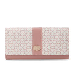Korean fashion patterned pu leather women large wallet purse