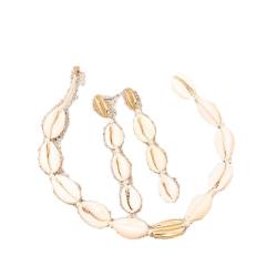 Casual shell choker necklace set beach necklace set