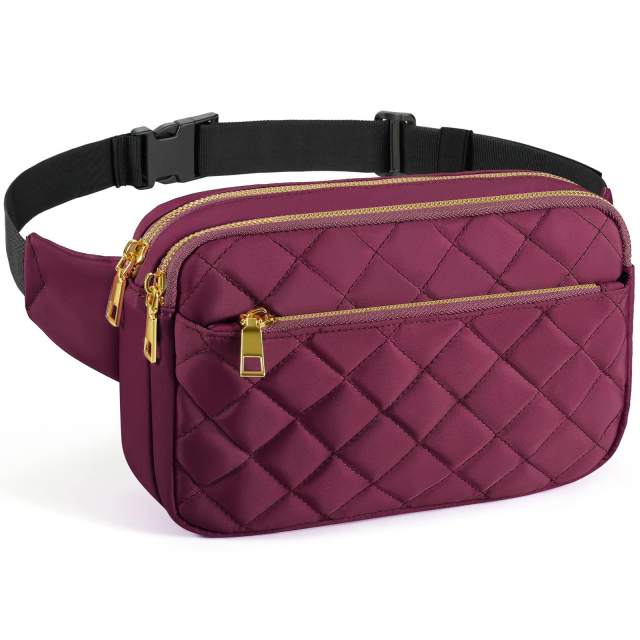 Elegant easy match quilted pattern funny pack waist bag