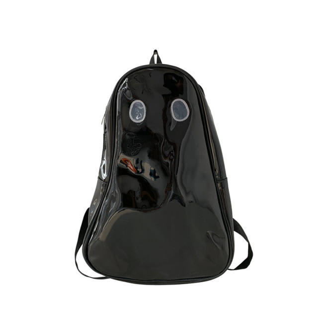 Funny black eye coloful PVC waterproof clear backpack
