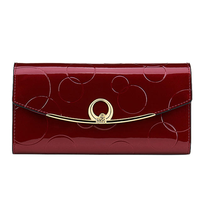 RFID Genuine Leather large size women wallet purse