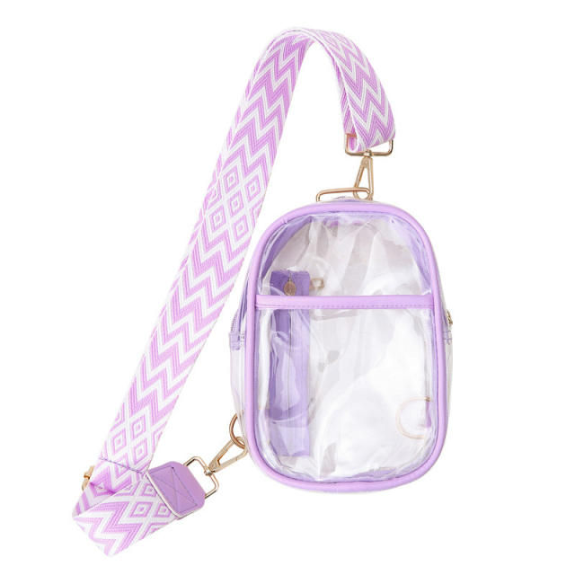Hot sale summer PVC material clear sling bag beach bag
