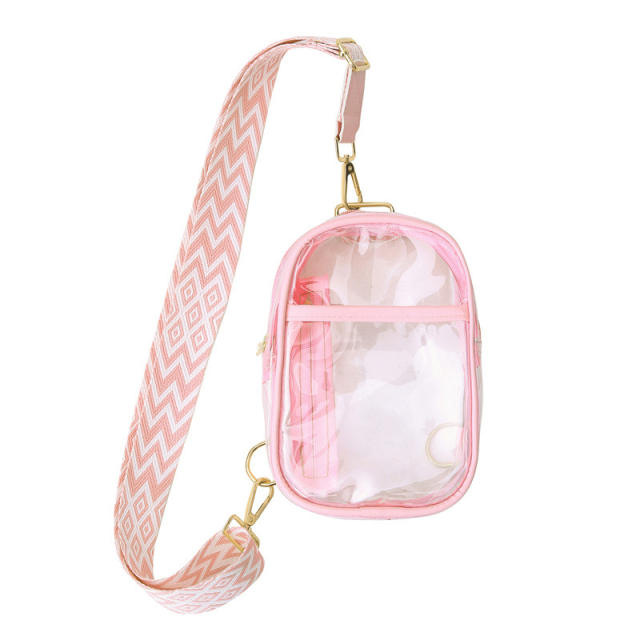 Hot sale summer PVC material clear sling bag beach bag