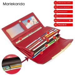 RFID Genuine Leather large size women wallet purse