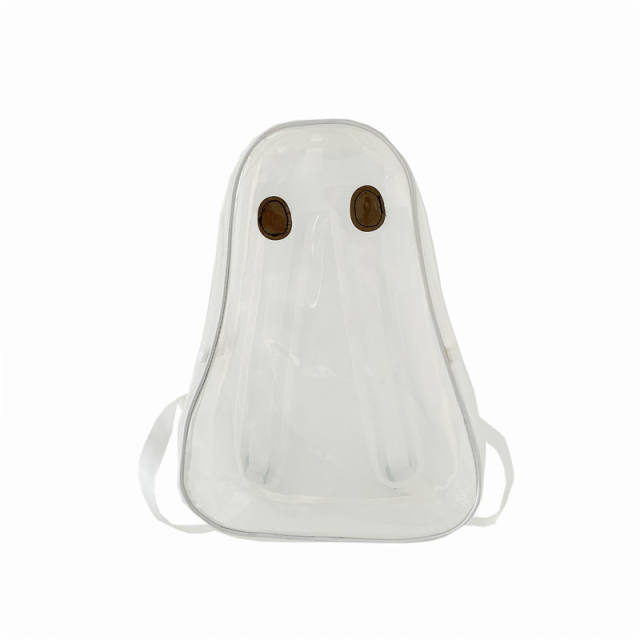 Funny black eye coloful PVC waterproof clear backpack