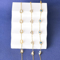 Korean fashion cute bear evil eye stainelss steel bracelet