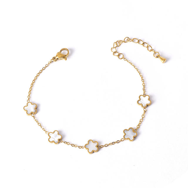 Korean fashion cute bear evil eye stainelss steel bracelet