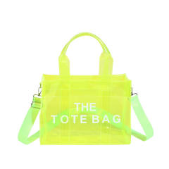 Summer candy color PVC waterproof large size clear bag