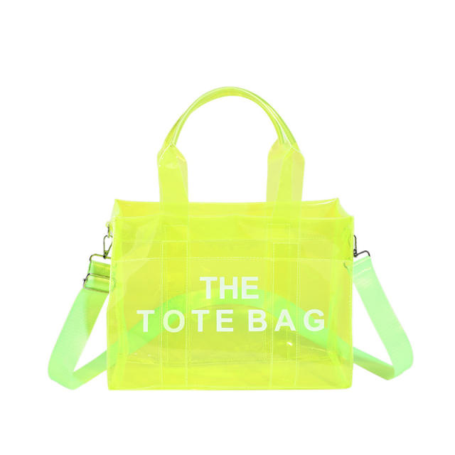 Summer candy color PVC waterproof large size clear bag