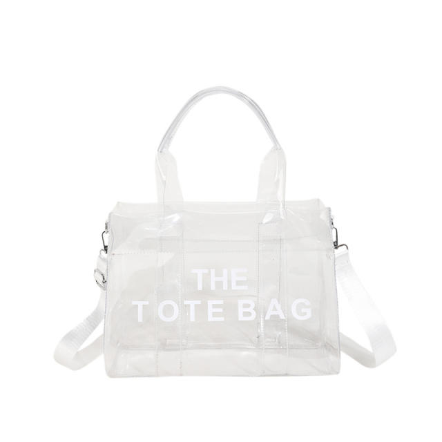 Summer candy color PVC waterproof large size clear bag
