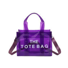 Summer candy color PVC waterproof large size clear bag