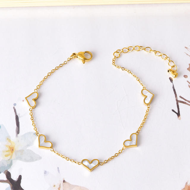 Korean fashion cute bear evil eye stainelss steel bracelet