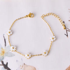 Korean fashion cute bear evil eye stainelss steel bracelet
