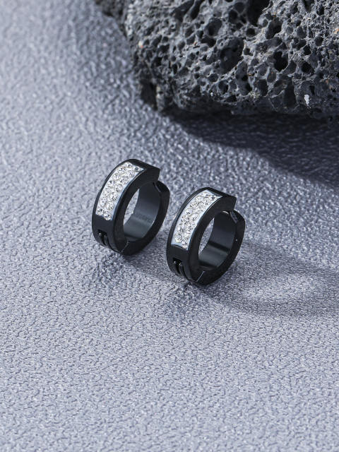 Diamond stainless steel ear cuff for men women