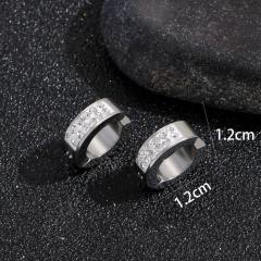 Diamond stainless steel ear cuff for men women