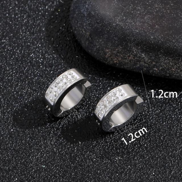 Diamond stainless steel ear cuff for men women