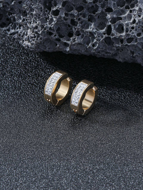 Diamond stainless steel ear cuff for men women