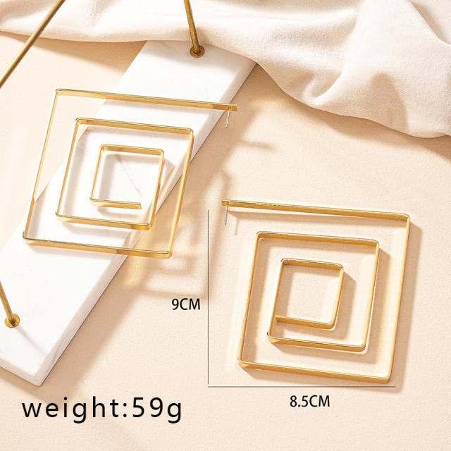 Occident fashion geometric alloy earrings