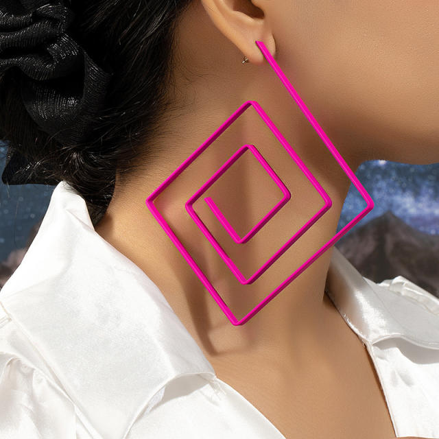 Occident fashion geometric alloy earrings