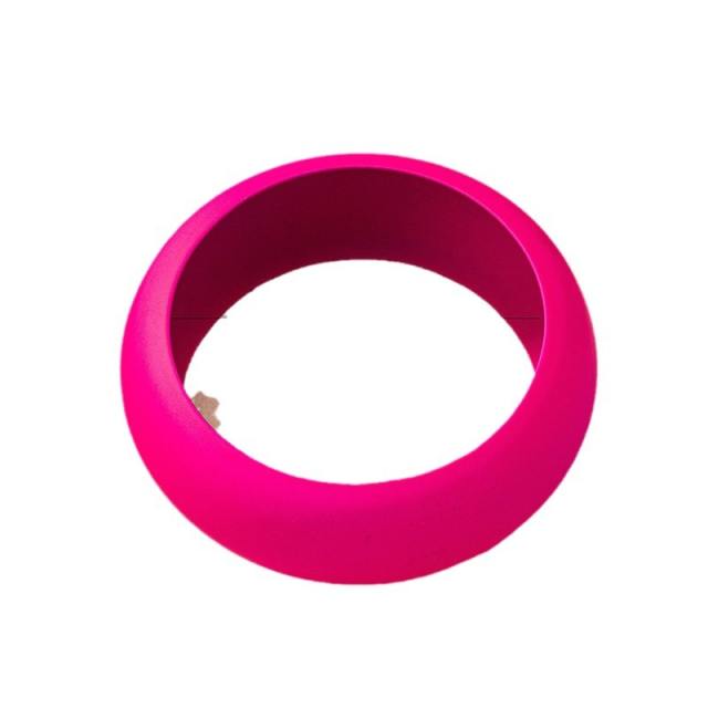Punk trend rose red color chunky bangle band