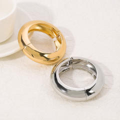Classic easy match chunky gold silver color metal bangle band