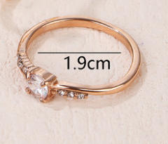 Concise diamond stainless steel finger rings wedding rings